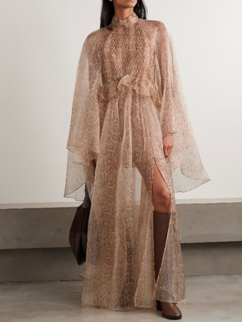 ZIMMERMANN Memento ruffled leopard-print silk-organza maxi dress Size 3 NWT - Picture 2 of 4